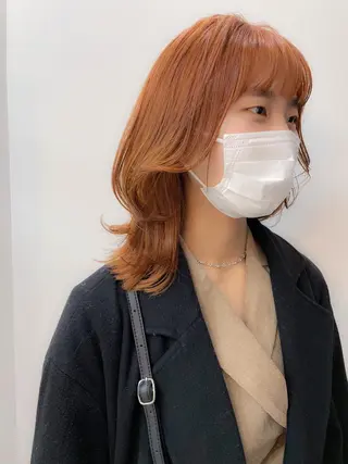 ミディアム カラー パーマ 💖美髪矯正💖 辻未侑のヘアスタイル