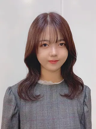 ミディアム カラー ヘアアレンジ As hair所属・柔らか垢抜けｶﾗｰと ｶｯﾄ🫧ASUKAのヘアスタイル