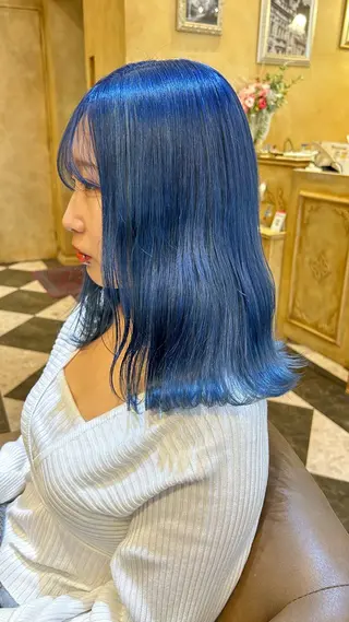 ミディアム カラー Blanche by artina川崎店所属・ゆう🫧 透明感/ハイトーンのヘアスタイル