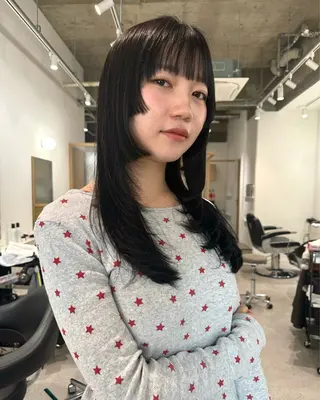 ロング カラー カラー/髪質改善 レイヤー/vagueのヘアスタイル