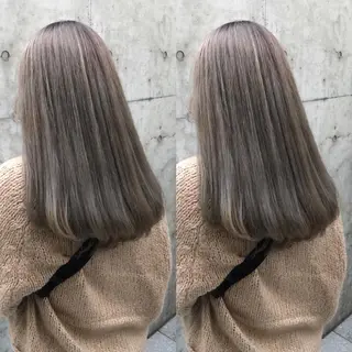 ロング カラー パーマ ヘアアレンジ キッズ 💟Chloe原宿店 🩶ハイトーンのヘアスタイル