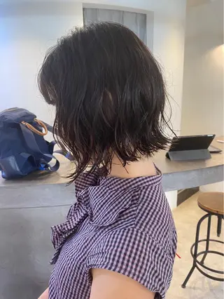 ミディアム パーマ 鷲田 晴輝のヘアスタイル