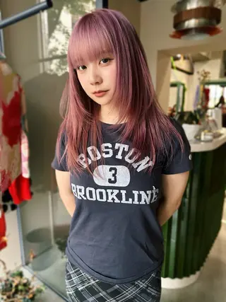 ロング カラー 🧡色落ちまで2度綺 麗なカラー🧡ヨシキのヘアスタイル