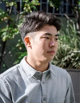 ショート パーマ メンズ 大泉 和也のヘアスタイル