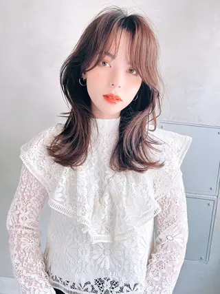 セミロング カラー MUSASHI ブリーチカラー◎のヘアスタイル