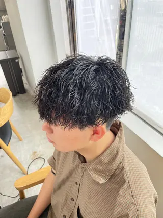 ショート パーマ メンズ メンズパーマ/新潟/ 万代／田崎亮🌟のヘアスタイル