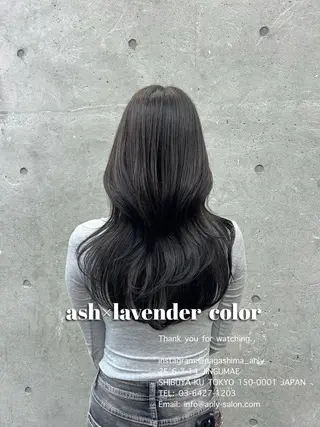 ロング カラー まとまるレイヤー カット/透明感カラーのヘアスタイル