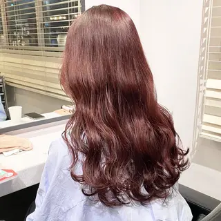 セミロング カラー 💗ガーリーヘア🎀 saki💗のヘアスタイル