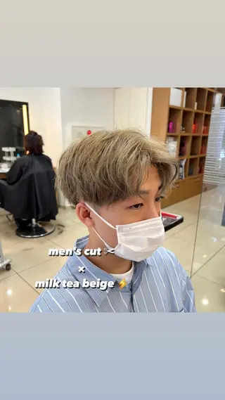 ショート カラー メンズ 茅ヶ崎パーマ特化/ スパイラル/ハルキのヘアスタイル