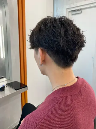 ショート パーマ メンズ 長畑 光紀のヘアスタイル