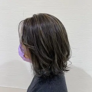 ミディアム カラー 波巻パーマ/毛流れ パーマ☘️りゅうせいのヘアスタイル