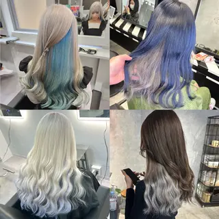 カラー 大阪ケアブリーチ/ ミルクティーベージュのヘアスタイル