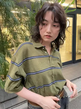 ミディアム パーマ 【お洒落パーマ】 Elme　肥塚康汰郎のヘアスタイル