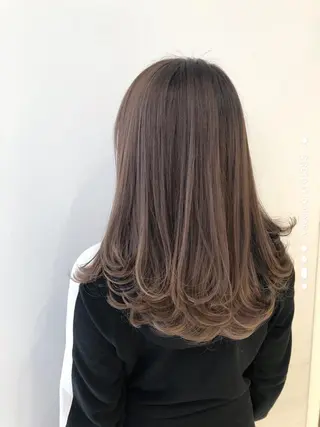 セミロング カラー パーマ ヘアアレンジ 🌟髪質改善ケアカラ ー美髪縮毛矯正y🌟のヘアスタイル