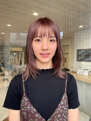 セミロング カラー haru/レイヤー/ ウルフのヘアスタイル