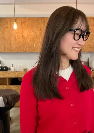 セミロング 暖色/パーマ 🌼クニトウメイのヘアスタイル