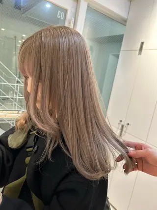 セミロング カラー ヘアアレンジ 《暖色/韓国hair 》🇰🇷桑原ユキネのヘアスタイル