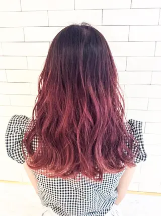 ミディアム カラー レイヤーカット× 髪質改善たもりのヘアスタイル