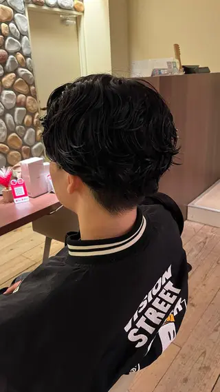 メンズ レイヤーカット/ 艶カラー/YUKAのヘアスタイル