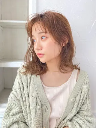 ミディアム 米川 沙妃のヘアスタイル