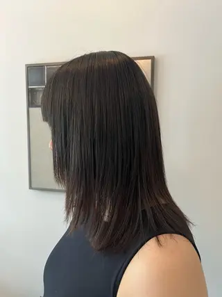 ミディアム unfeigned02所属・おーした /カットモデル伏見栄のヘアスタイル