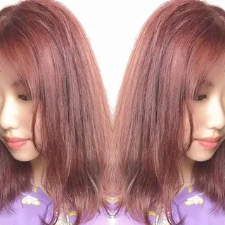 ミディアム カラー ヘアアレンジ 竹内啓太 ボブのヘアスタイル