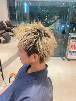 カラー メンズ オリーブカラー🫒/ 透明感カラー/みゆのヘアスタイル