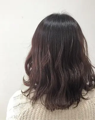 ミディアム カラー 脱白髪染め美容師 竹内涼乃のヘアスタイル