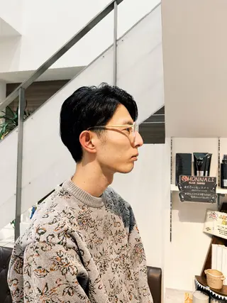 メンズ パーマ/イルミナ カラー 三浦菜々子のヘアスタイル