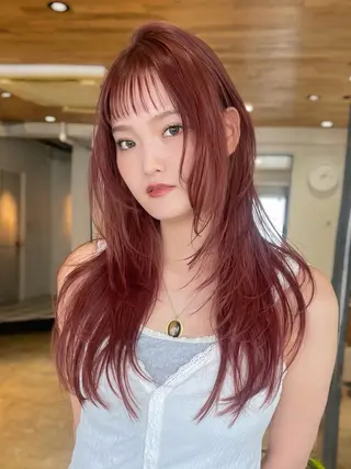 ロング カラー レイヤー/透明感 カラー/Tamakiのヘアスタイル