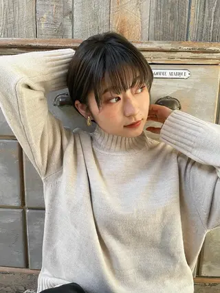 ショート カラー 縮毛/ショート/ ボブ/レイヤー/小原のヘアスタイル