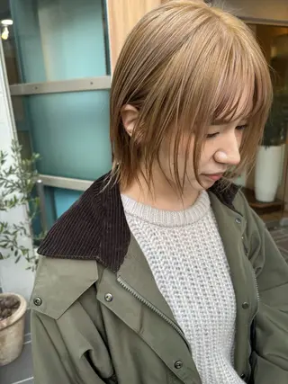 ミディアム カラー 池田理紗/メンズ カット/切りっぱなしのヘアスタイル