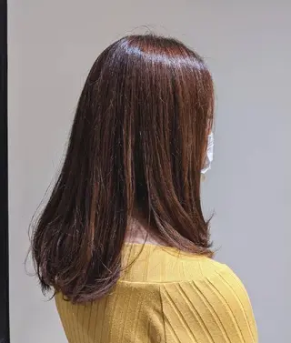 ロング 浜田りほ Luxbe 博多バスターミナルのヘアスタイル