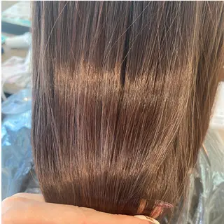 セミロング ベージュ/インナー カラー🤍Rieのヘアスタイル