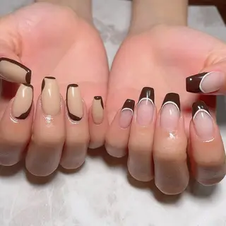 ミディアム 知花 梨花のネイルデザイン