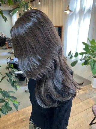 セミロング カラー ブリーチなしカラー 🌿‬脇黒丸 彩のヘアスタイル