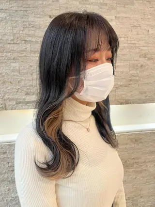 ロング カラー 韓国/インナーカラー 🍑YUI🍑のヘアスタイル