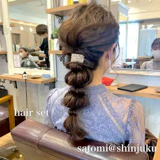 ヘアアレンジ 淡色ふんわりhair 新宿satomiのヘアスタイル