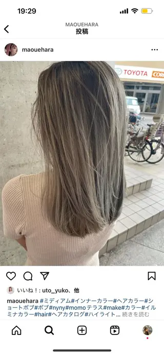 ロング 光石 季世のヘアスタイル