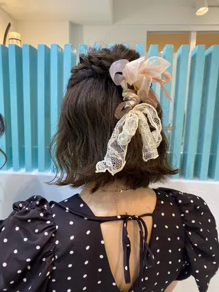 ショート カラー ヘアアレンジ マツエク・マツパ アイブロウ Noah's　Ark所属・透明感カラー🫧ヘア セット🫧松本菜月の眉毛・アイブロウイメージ