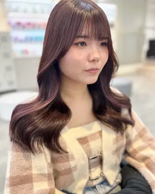 ロング カラー パーマ 韓国ヘア/艶髪🎀 宮川みほのヘアスタイル