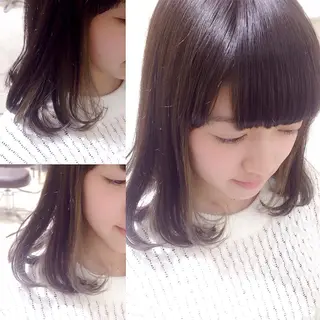 ミディアム カラー ✨艶髪✨透明感✨ 山内大樹のヘアスタイル