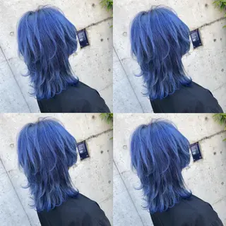 ミディアム カラー ヘアアレンジ メンズ キッズ 💟Chloe原宿店 🩶ハイトーンのヘアスタイル