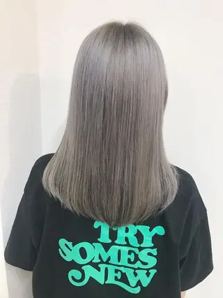 セミロング カラー ケアブリーチ /髪質 改善/古橋圭史郎のヘアスタイル