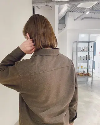 ショート ボブパーマコテ巻き風 パーマNo1深江秀平のヘアスタイル