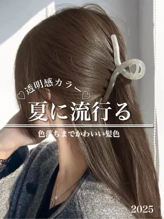 カラー 透明感カラー グレージュ/あいのヘアスタイル