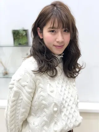 セミロング カラー ディレクター ノナカのヘアスタイル