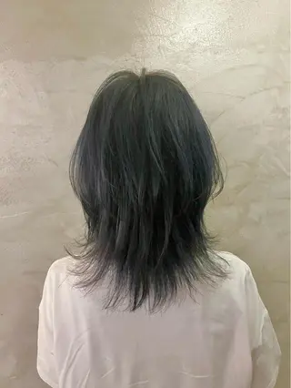 ミディアム カラー FUJINO RYOのヘアスタイル