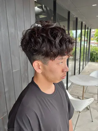 パーマ メンズ 三好 達也のヘアスタイル