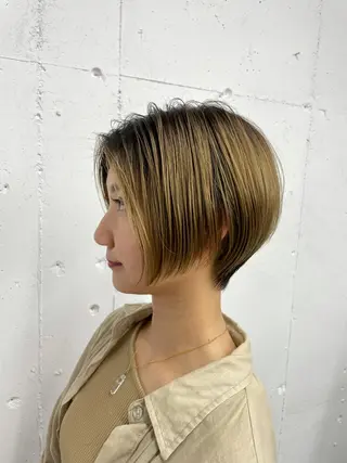 ショート ショート白髪染め無料 ／河瀬謙介のヘアスタイル